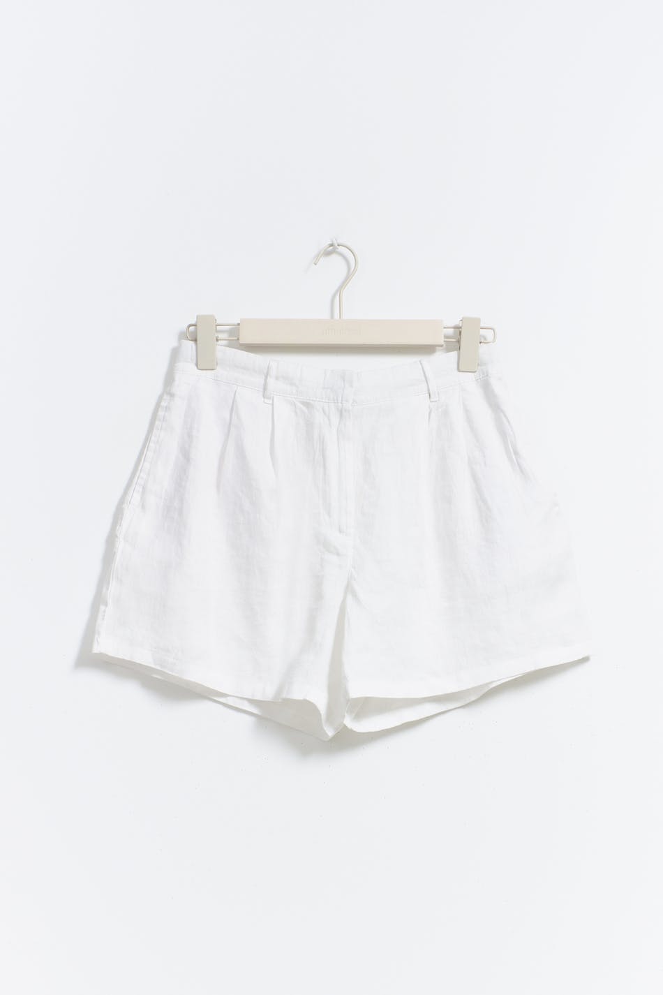 Linen shorts - Lt linen beige