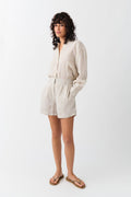 Linen shorts - Bleu marine