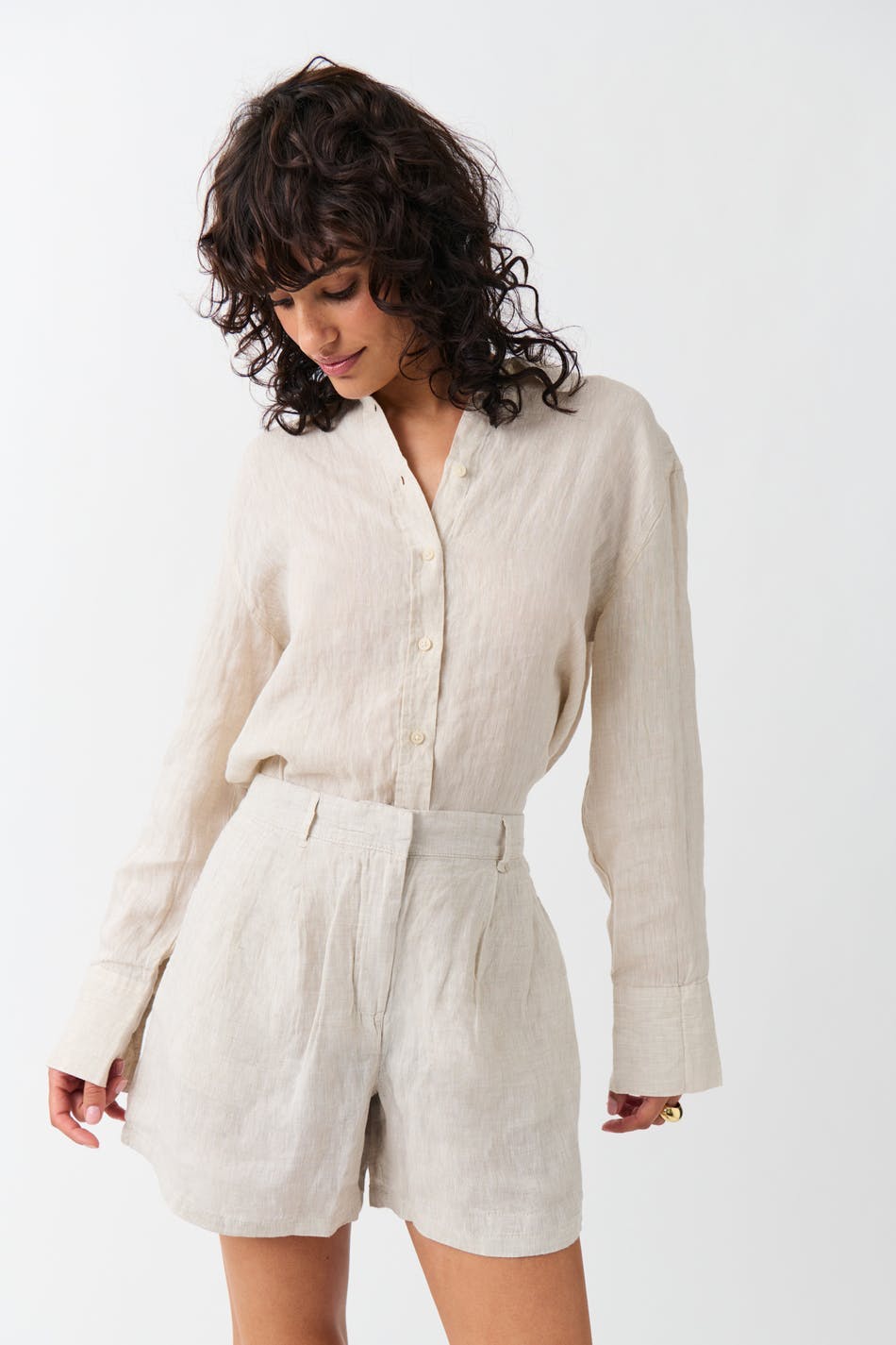 Linen shorts - Bleu marine