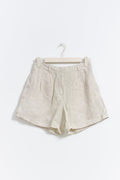 Linen shorts - Lt linen beige