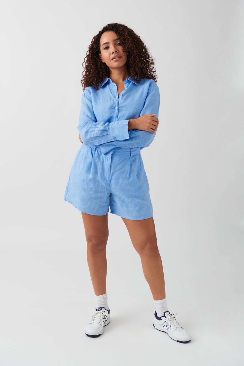 Linen shorts - Noir