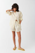 Linen shorts - Blanc