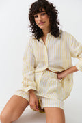 Linen shorts - Blanc