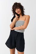 Linen shorts - Blanc