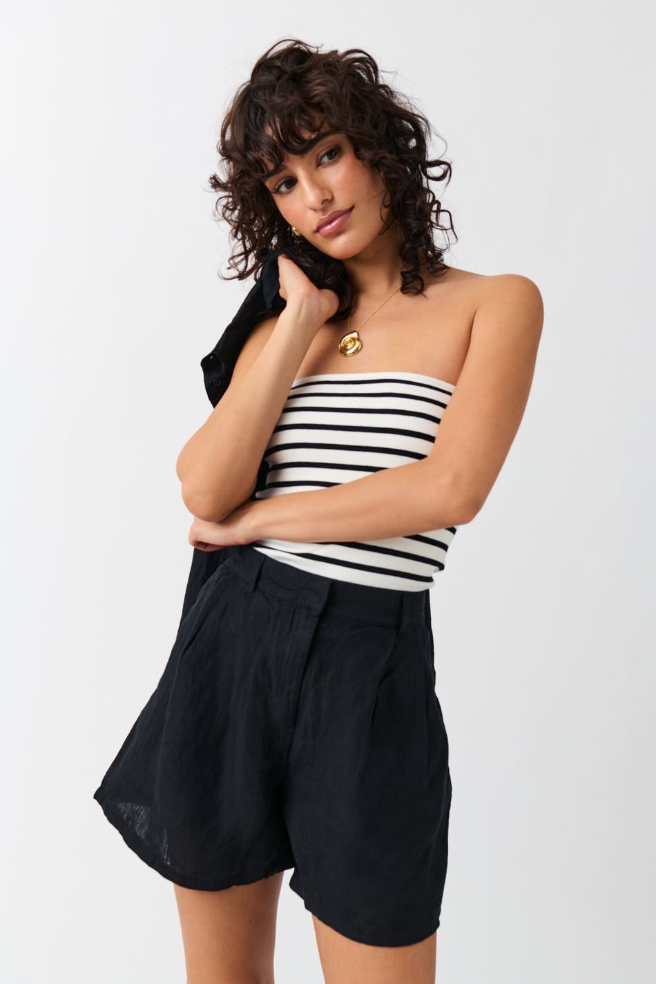 Linen shorts - Blanc