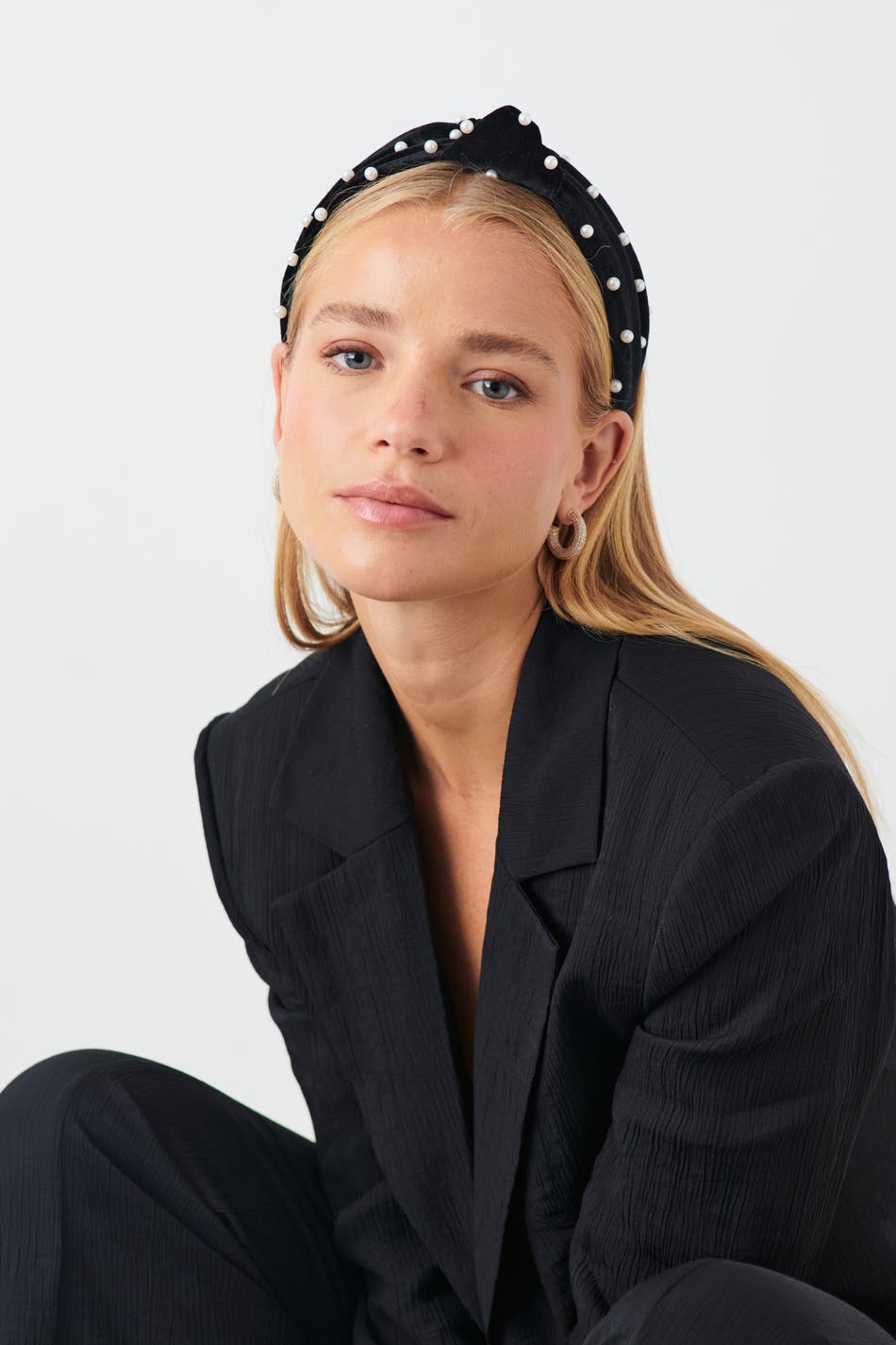 Pearl headband - Noir