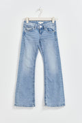 chunky low flare jeans - Gris