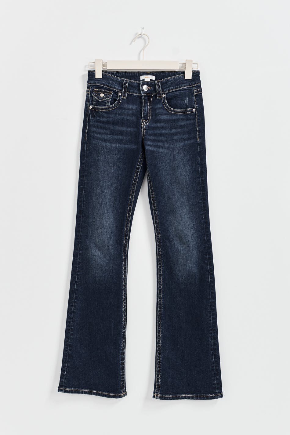 chunky low flare jeans - Mid blue
