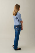 chunky low flare jeans - Bleu clair