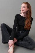 chunky low flare jeans - Mid blue