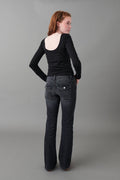chunky low flare jeans - Mid blue