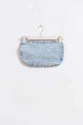 Smock denim tube top