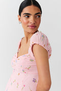 Crinkle mini dress - Cloud dancer