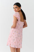 Crinkle mini dress - Cloud dancer