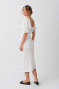 Puff sleeve midi dress - Blanc cassé