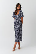 Puff sleeve midi dress - Blanc cassé