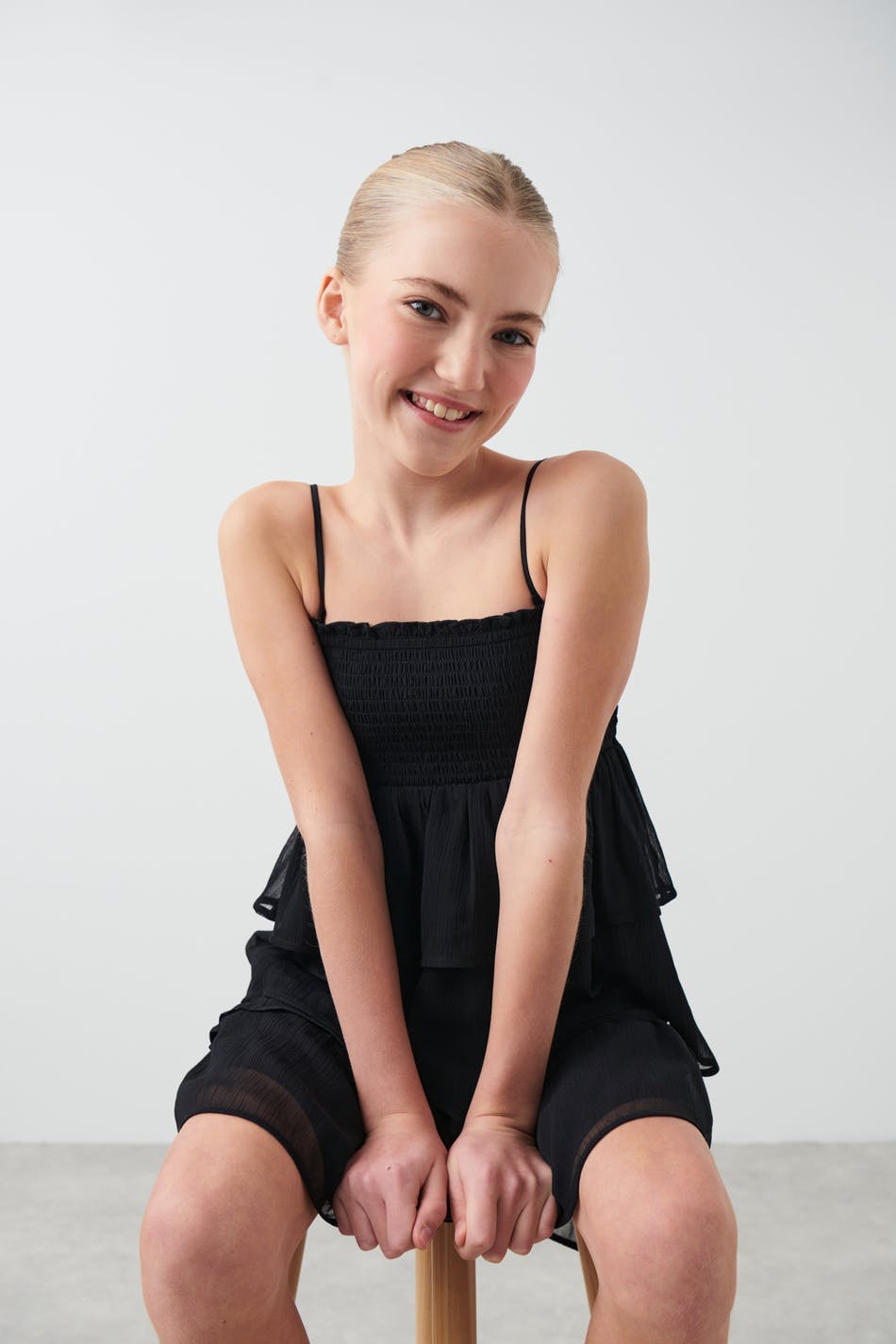 Y multi two layer top - Noir