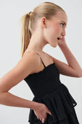 Y multi two layer top - Noir