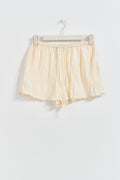 Crinkle shorts - Crème