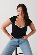 knitted top - Navy blazer