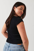 knitted top - Lt grey melange