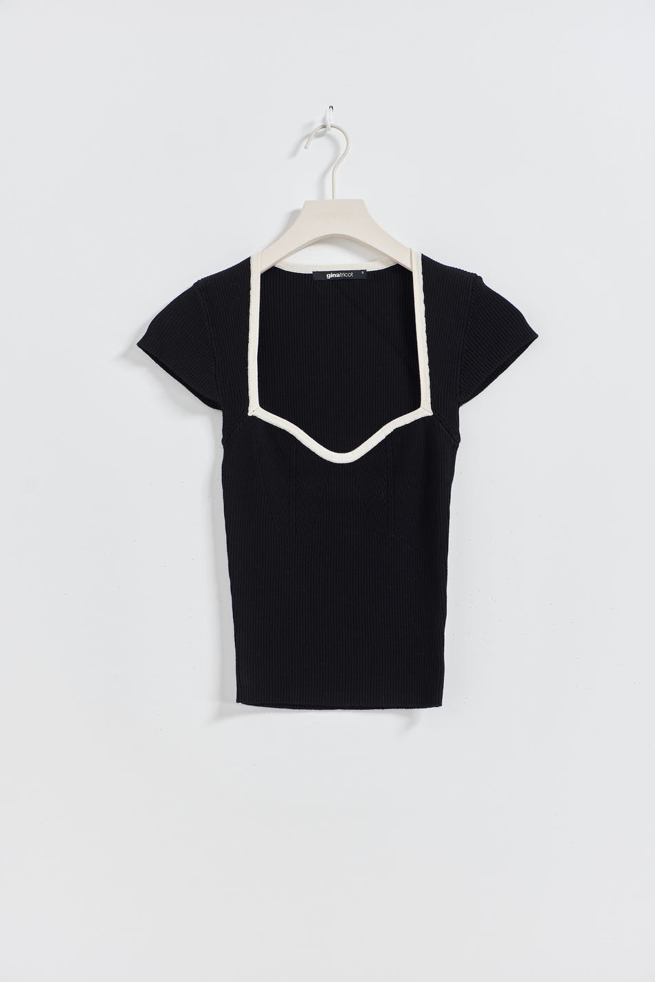 knitted top - Lt grey melange