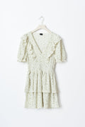 Smock frill dress - Blanc cassé