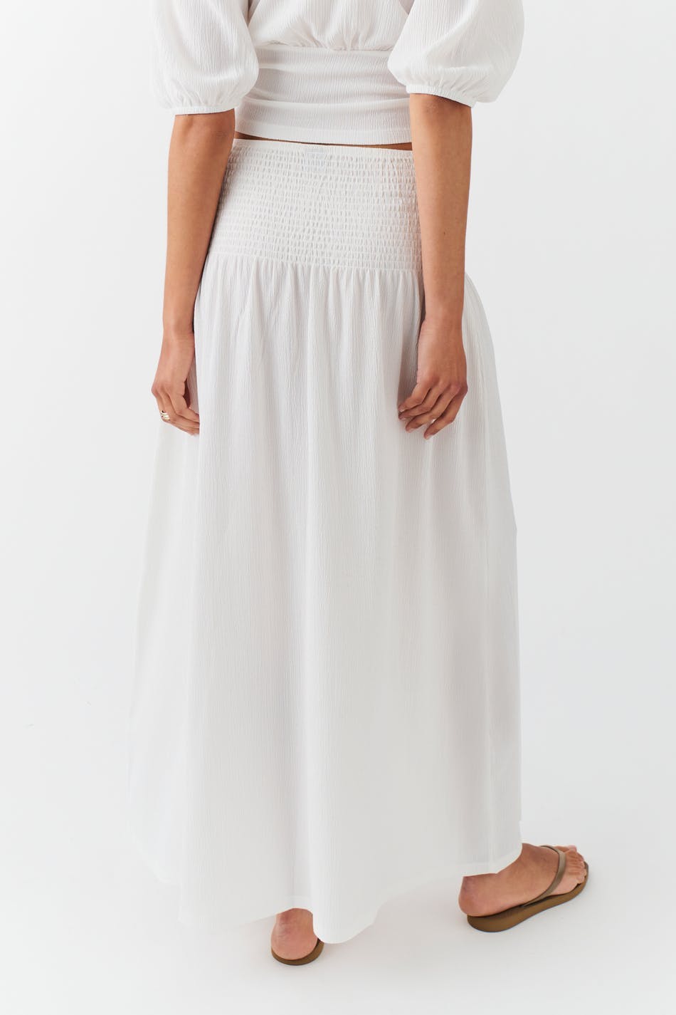 Smock maxi skirt - Yellow ditsy