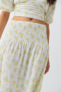 Smock maxi skirt - Yellow ditsy