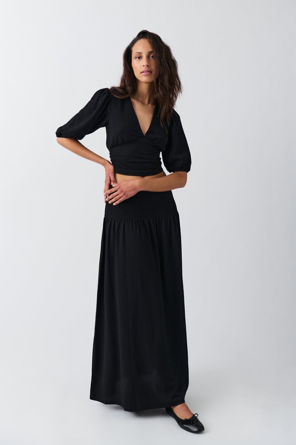 Smock maxi skirt - Blanc cassé