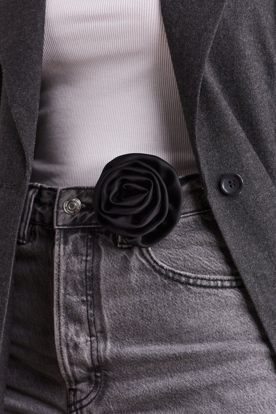 2-pack flower clips - Noir