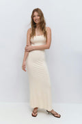 Maxi slip dress - Grey melange