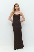 Maxi slip dress - Grey melange
