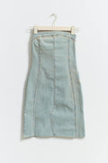 Tube denim dress - Sunfaded blue