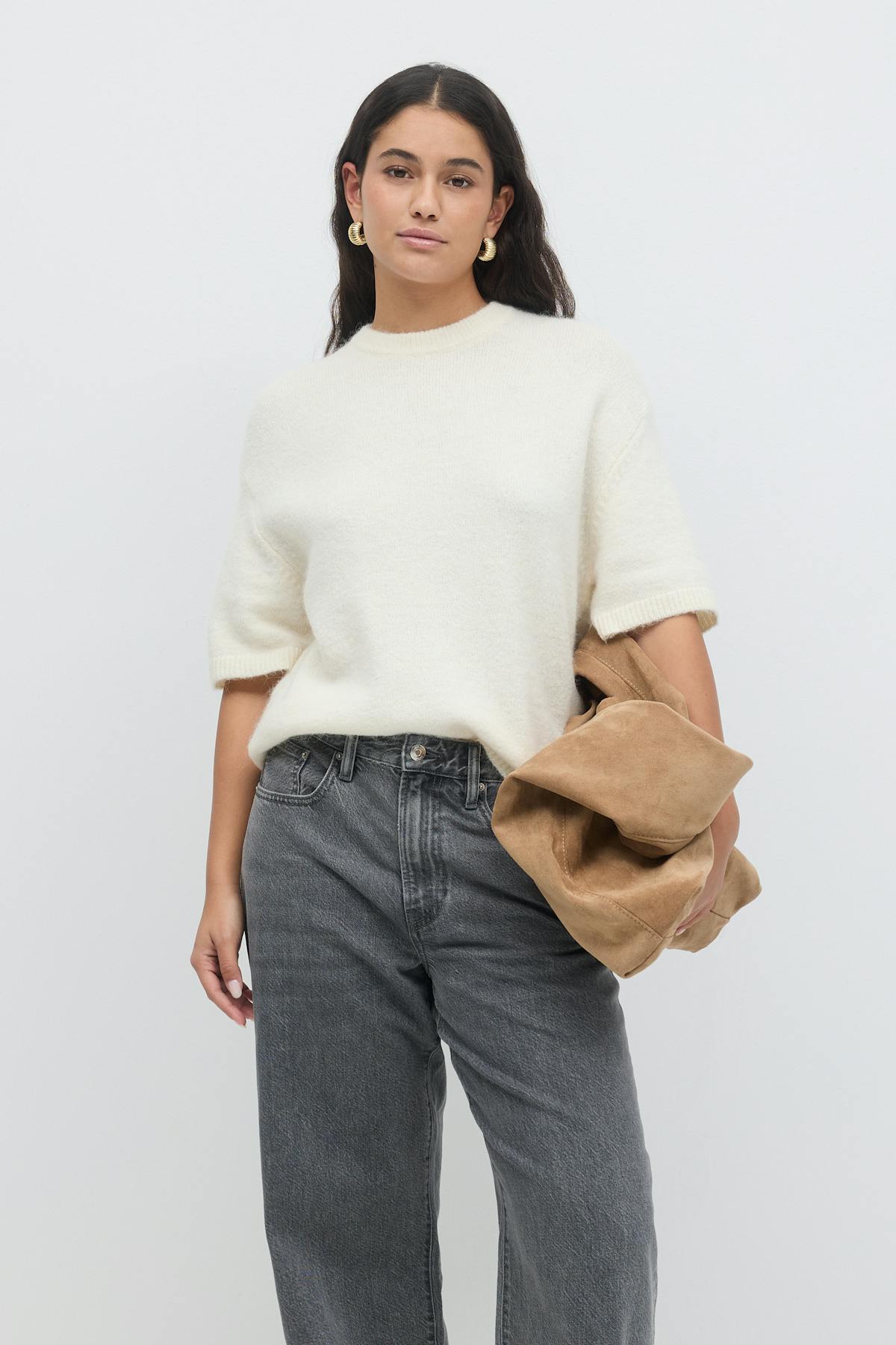 knitted top - Navy blazer