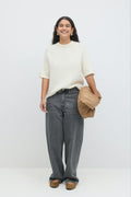 knitted top - Navy blazer