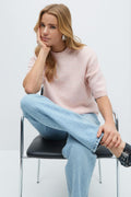 knitted top - Black/offwhite
