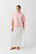 knitted top - Lt grey melange
