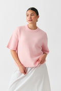 knitted top - Lt grey melange