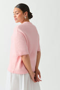 knitted top - Lt grey melange