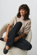 knitted top - Black/offwhite