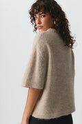 knitted top - Black/offwhite
