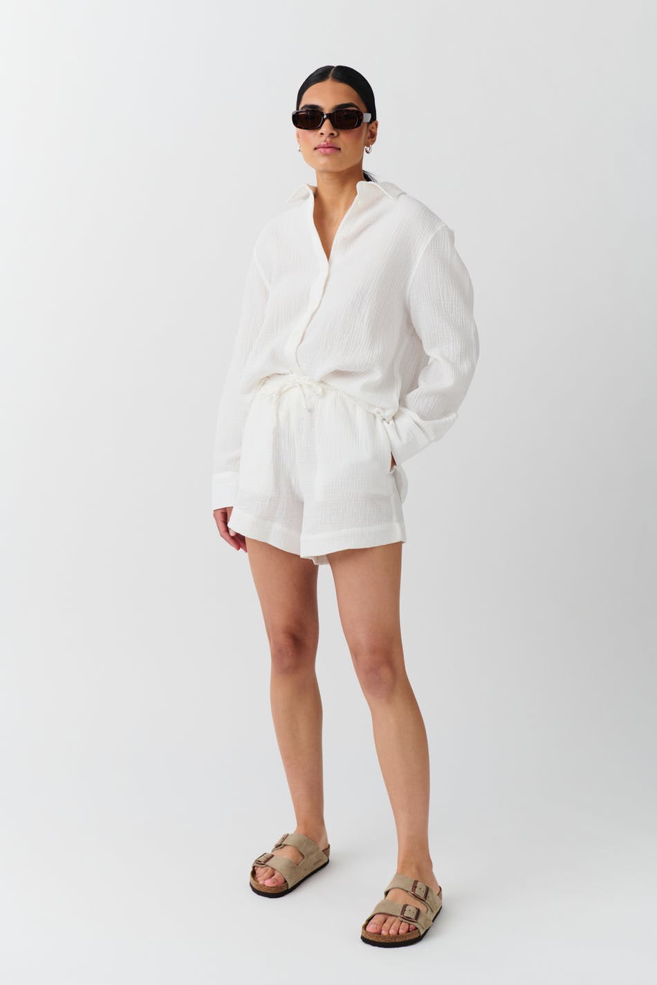 Gauze shorts - Blanc