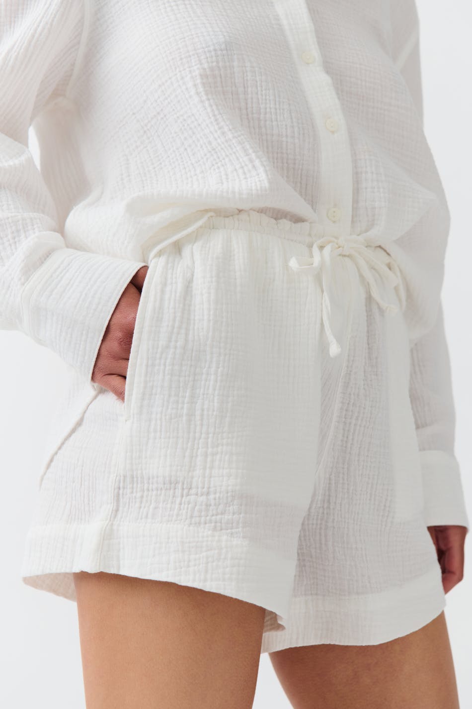 Gauze shorts - Blanc