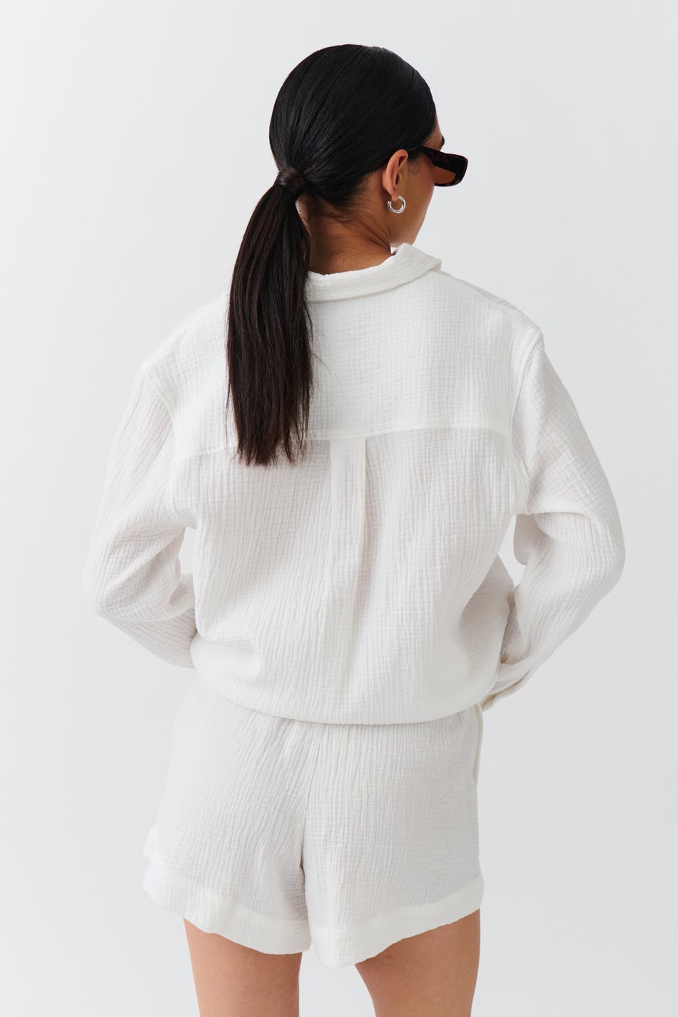 Gauze shorts - Blanc