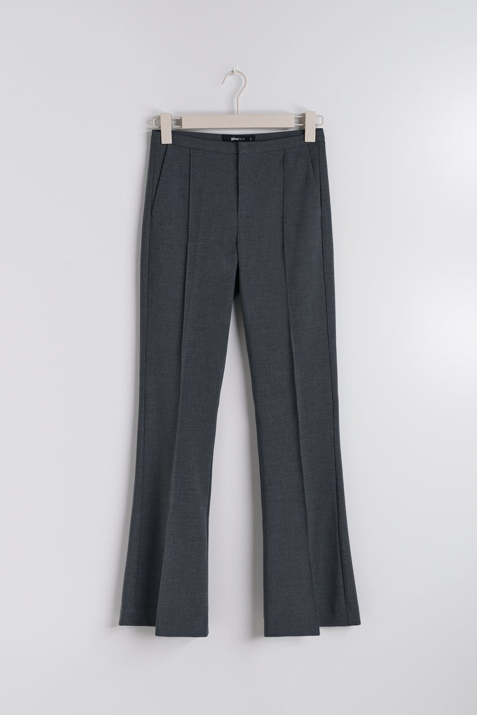 Petite bootcut trousers - Grey melange