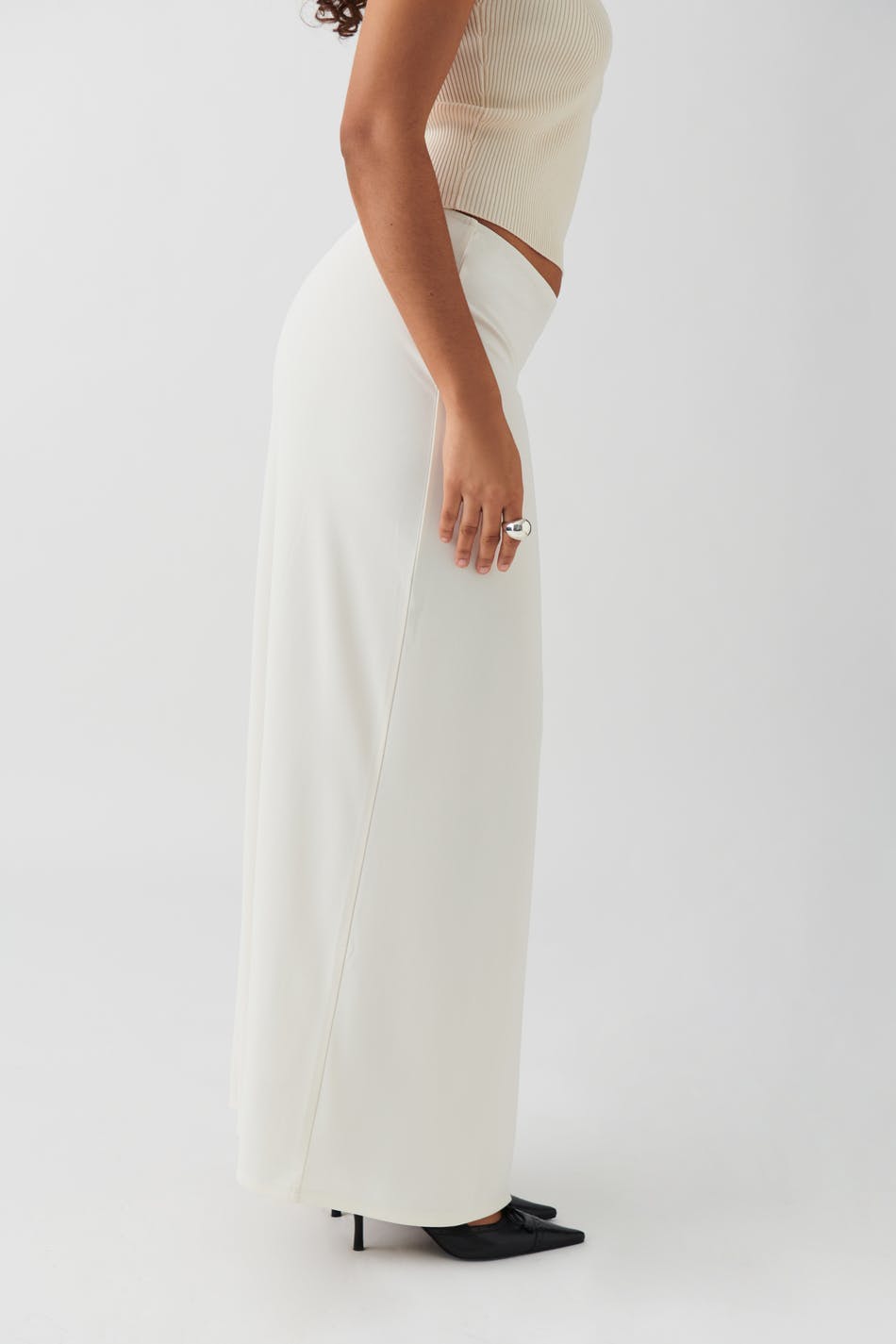 Low waist maxi skirt - Noir