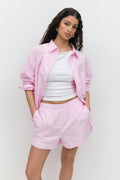 Poplin shorts - Blue stripe