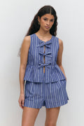 Poplin shorts - Pink stripe
