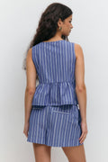 Poplin shorts - Pink stripe